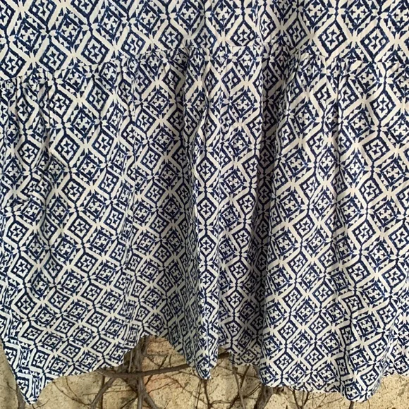 The Shirt by Rochelle Behrens Navy and White Geometric Dress - Picture 5 of 11